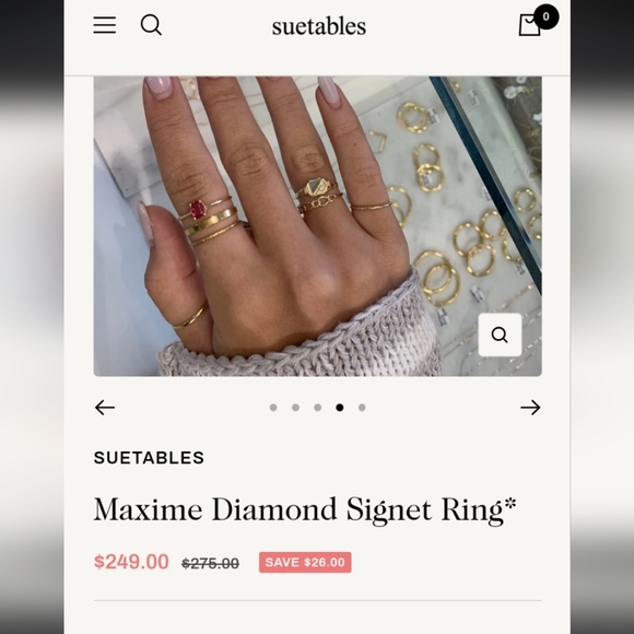 10kt yellow gold signet ring - Picture 5 of 5